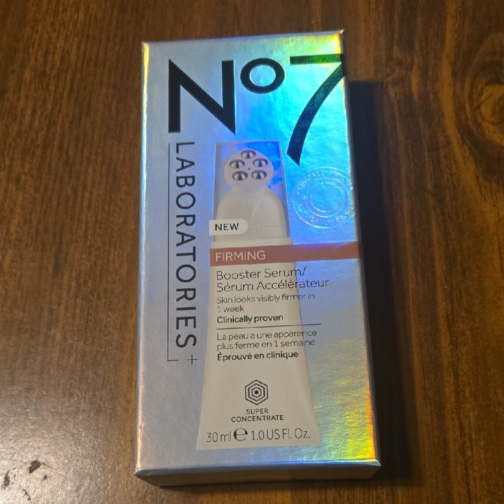 No7 Firming Booster Serum with Silver Packaging